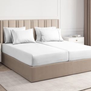 Split King Size Sheet Set 7 Piece Set Hotel Luxury Bed Sheets Extra Soft duvet